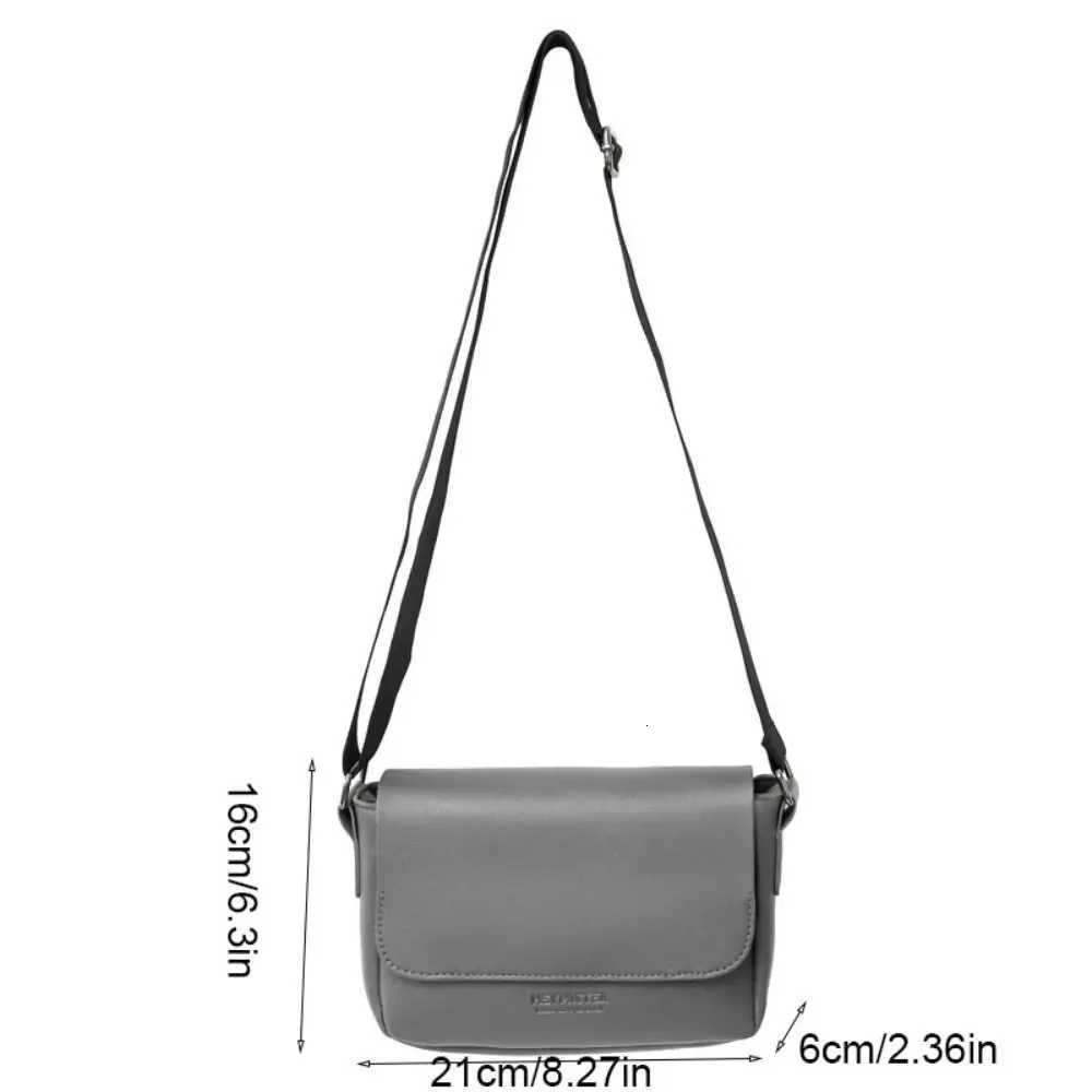 Square Mens Messenger Bag Solid Color Large Capacity PU Leather Shoulder Bag Adjustable Strap Minimalist Crossbody Bag OfficeT251121