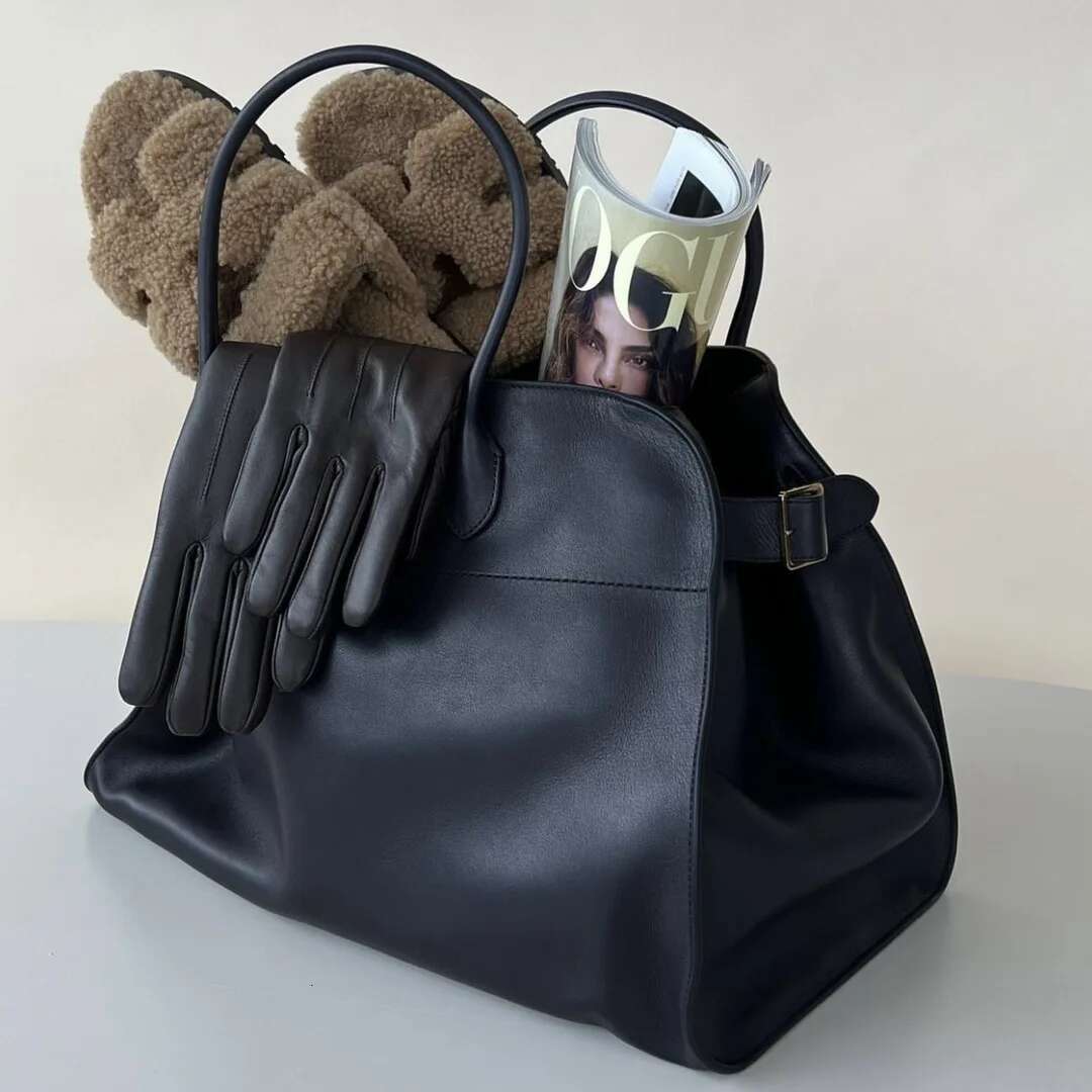 Genuine Leather Womens Margaux 15 Handbag Large Capacity Fashion Shopping Tote High Quality Designer Bag