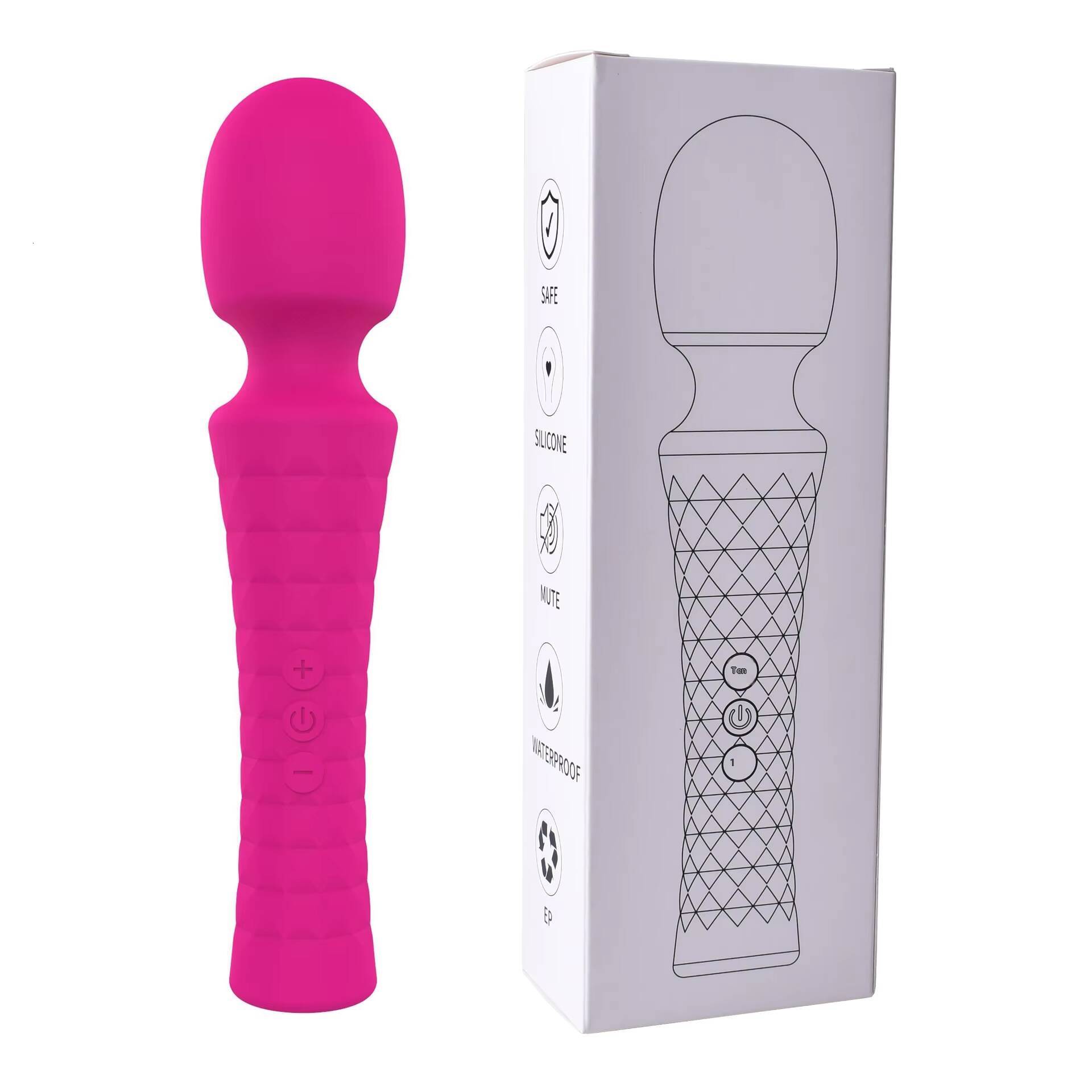 All-Wrapped Strong Shock AV Stick 8 Frequency 5 Speed Magnetic Charging Female Masturbation Vibrator Premium Adult Supplies