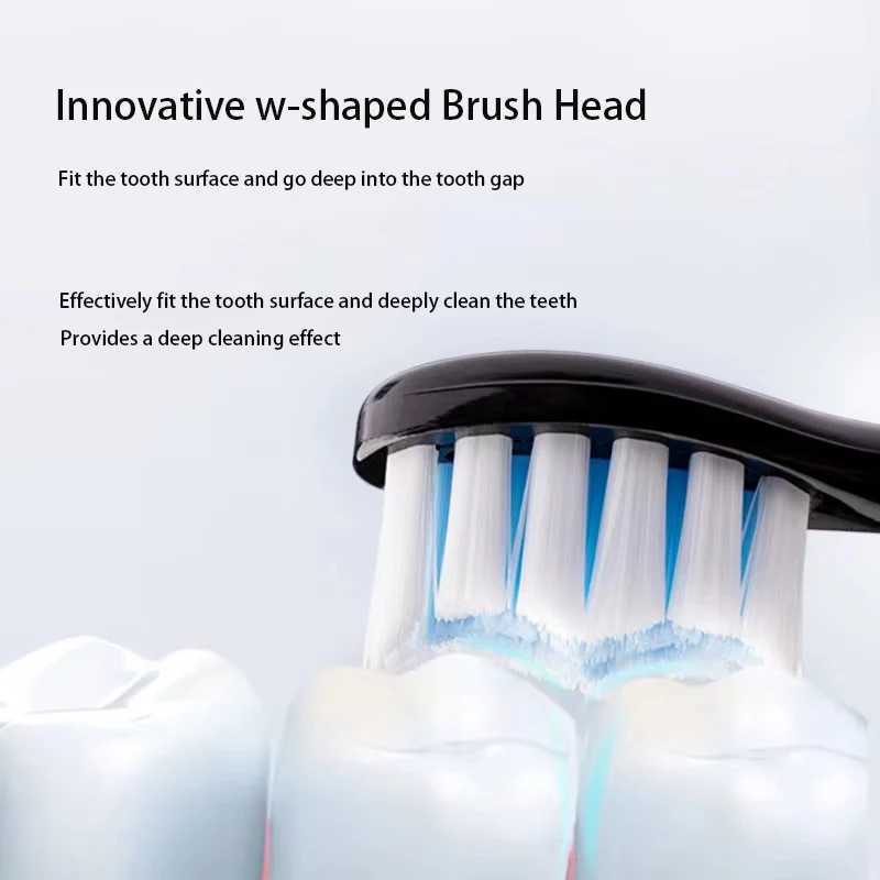 Sonic Electric Toothbrushes for Adults Smart Toothbrush Waterproof with 2pcs/8pcs Replaceable Heads and Charging Base C251121