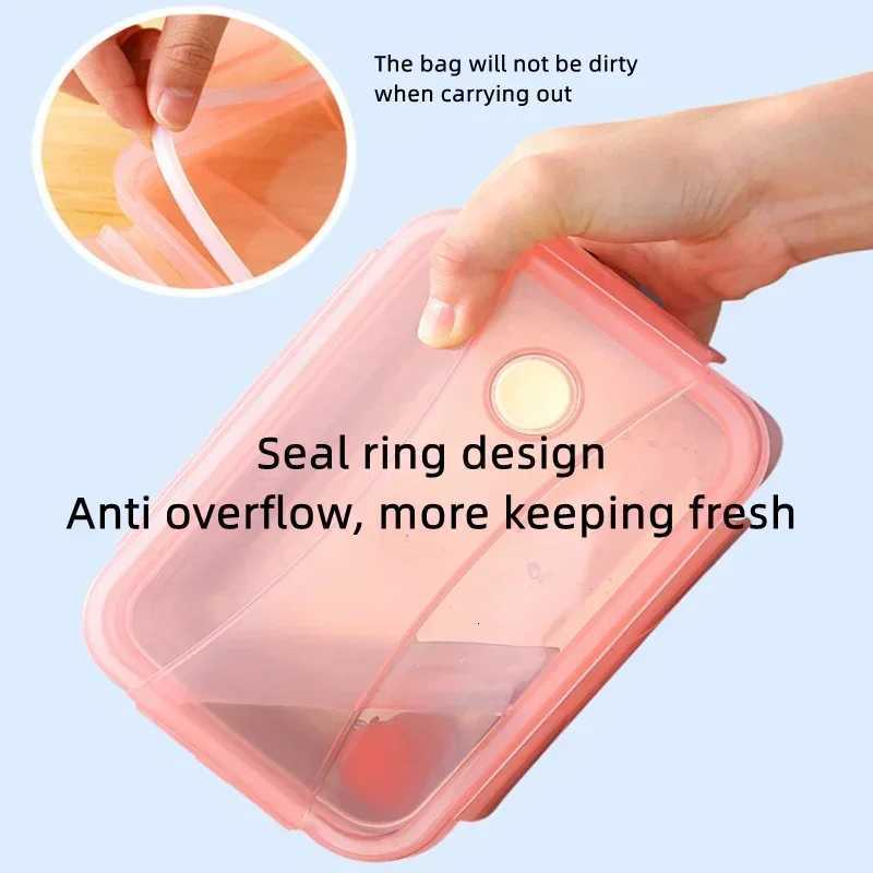 Portable Self Heating Lunch Box 304 Stainless Steel Bento Box with 3pcs Self-heating Bag for Lazy People Food Storage ContainersM251121