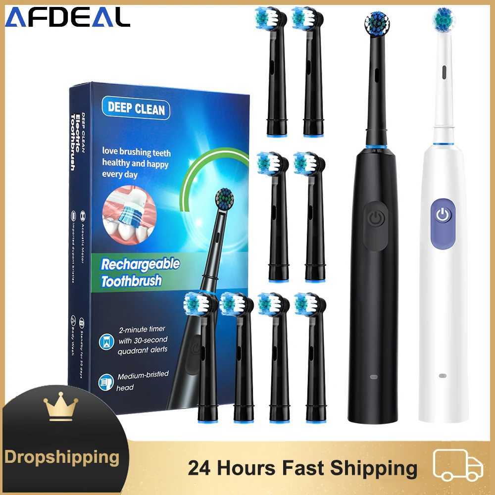 Smart Rotating Timing Electric Toothbrush 5 Modes USB Rechargeable Rotary Toothbrush For Adult Teeth Whitening Oral Care C251121