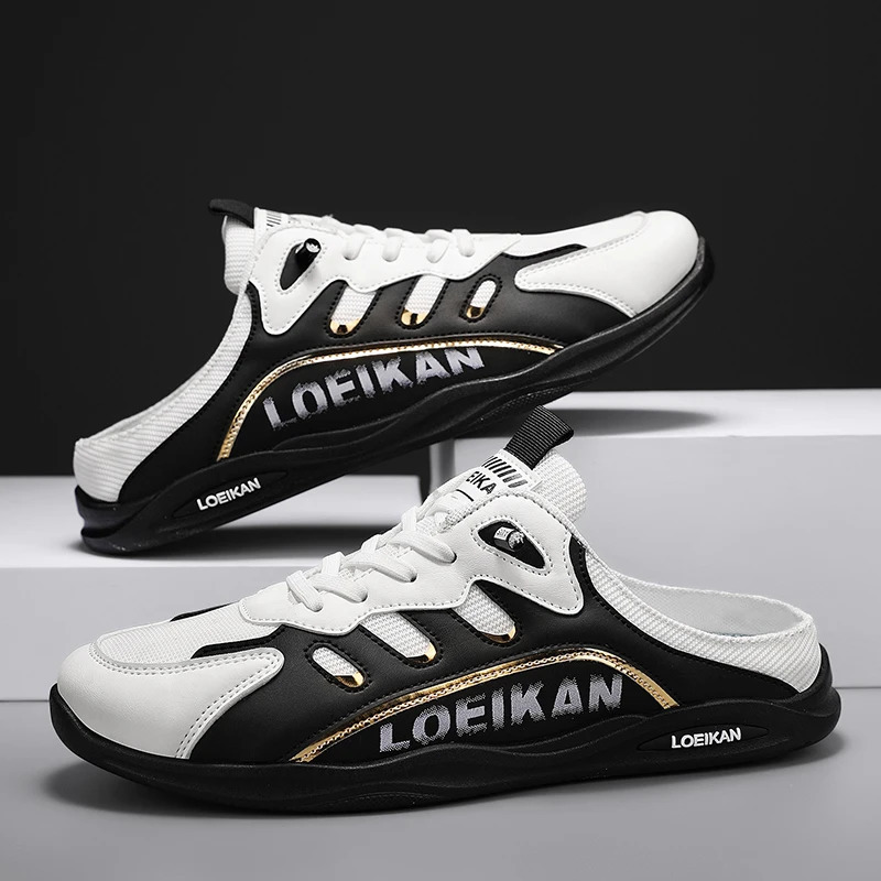 Mens plus size casual mesh slippers summer breathable nonslip walking shoes fashion Baotou comfortable outdoor sports sandals 251121