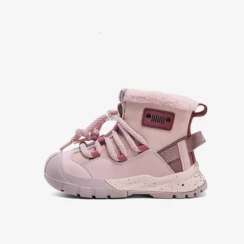 2025 Children Short Boots for Girls Boys Winter New Fashion Korean Style Soft Sole Anti-slippery Versatile Keep Warm Plush ShoesW251121