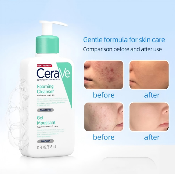 Brand Skin Care Cream 236ml Smoothing Cleanser Hydrating Foaming Cleanser Moisturising Face Smoothing Cleanser Foaming Hydrating Facial Cleanser