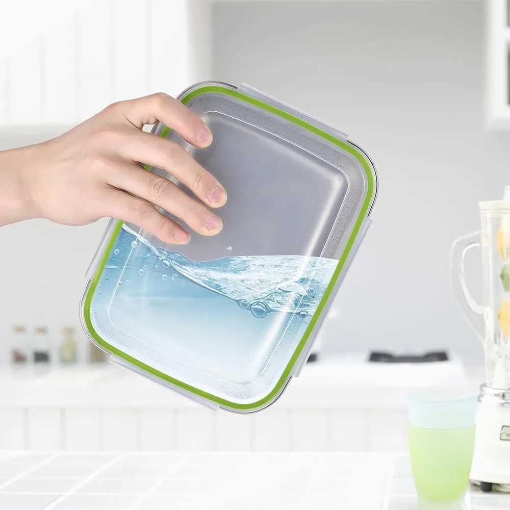 3 Pieces Stainless Steel Food Containers Food Storage Box Square Lunch Box 400/750/1200mlM251121