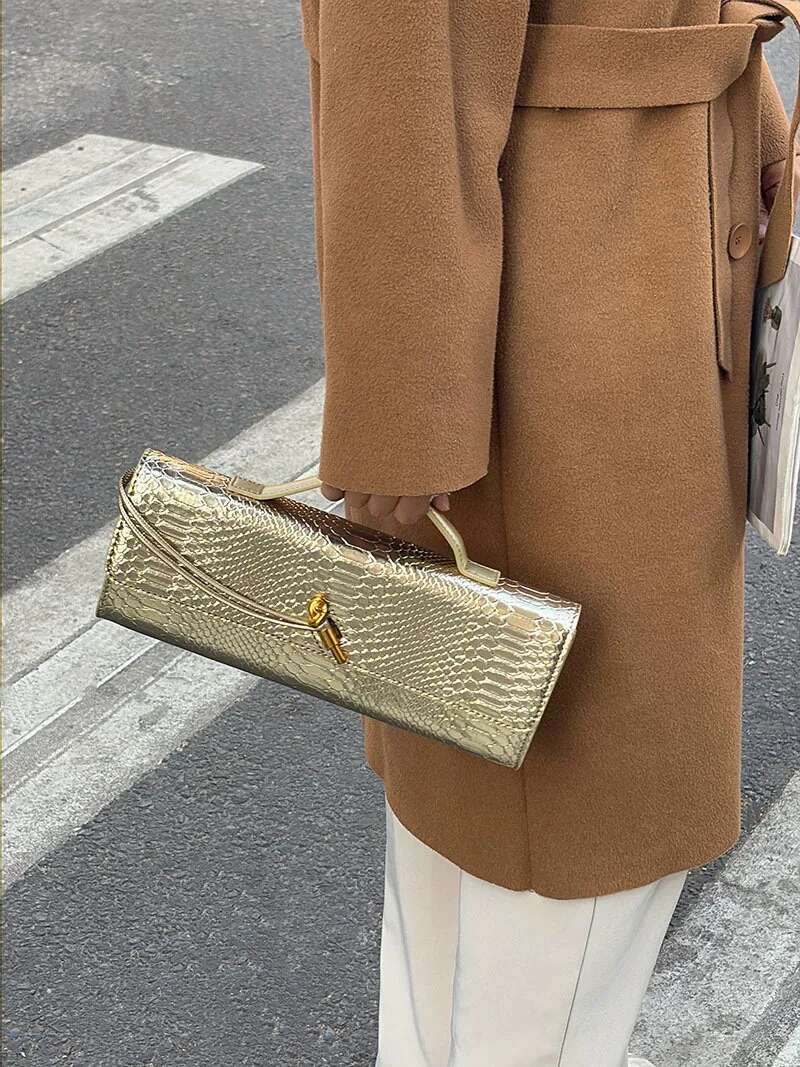 Large Capacity Women's Handbag Fashion Crocodile Pattern Square Lady Purse Shoulder Messenger Female Casual Tote Bag - view 5