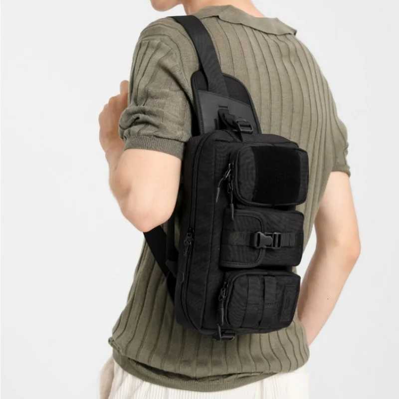 Fashion Mens Tactical Waist Bag Outdoor Hiking Waterproof Crossbody Bag Sports Mtifunctial Large Capacity Waist Bag Messenger Bag Y251121