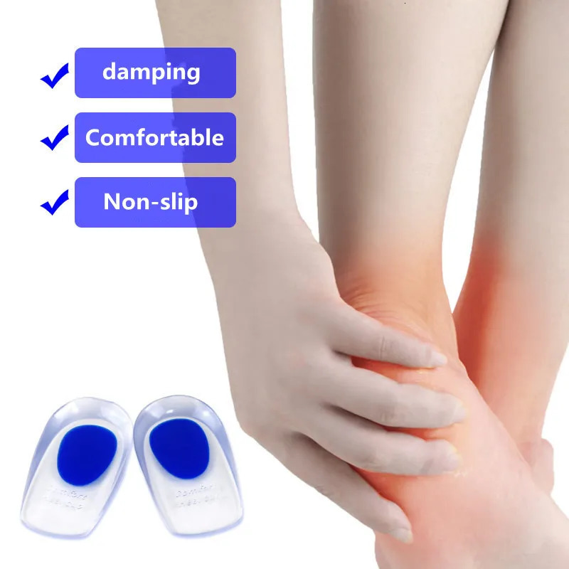 Orthopedic Soft Silicone Gel Insoles for Heel Spurs Pain Foot Cushion Massager Care Half Insole Pad Height Increase 251121