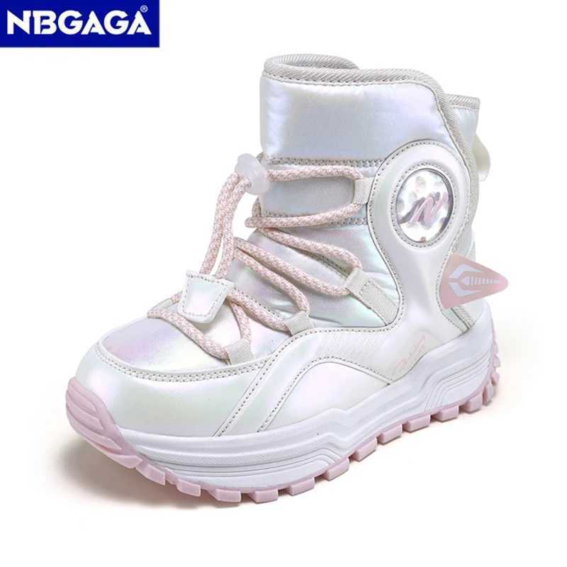 Fashion Winter Children Shoes Plush Waterproof Fabric Non-Slip Girl Snow Boots Warm Outdoor Kids Boys Cotton Walking SneakersW251121