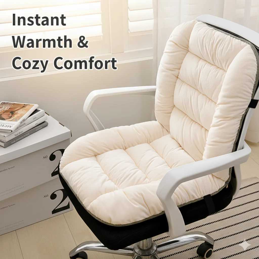 Heated Office Seat Cushion With Backrest Washable Chair Pad With Remote Control Timer For Desk Student Or Home Chair Winter Warm C251121