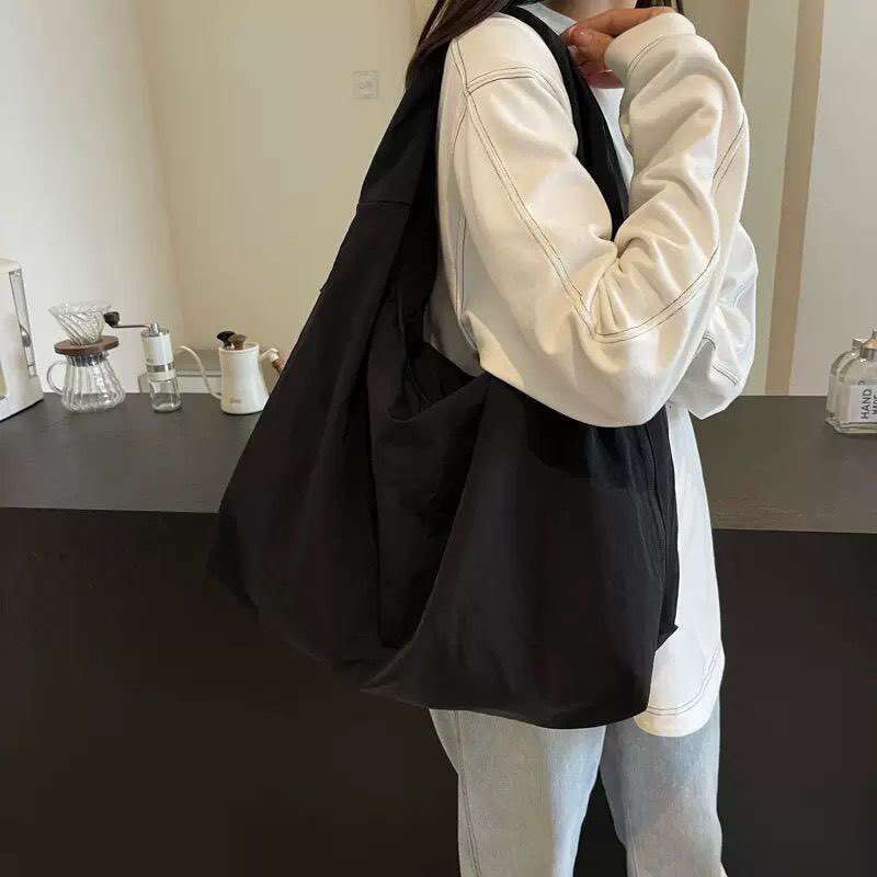 Canvas Bag Large Capacity Shopping Bag Autumn Winter New High End Single Shoulder Crossbody For Women Large Capacity Handheld Tote Niche Co