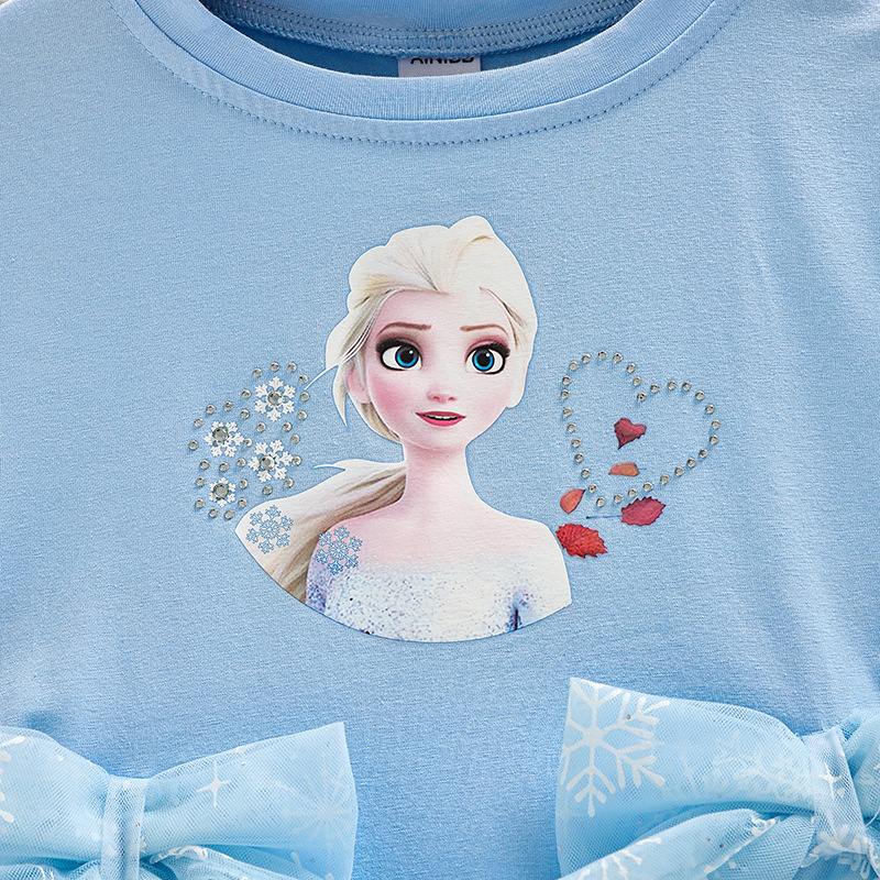 DISNEY Girls designer clothes baby clothes kids dress designer Frozen Elsa princess dress summer girls Elsa outfit puffy tulle Elsa dress.
