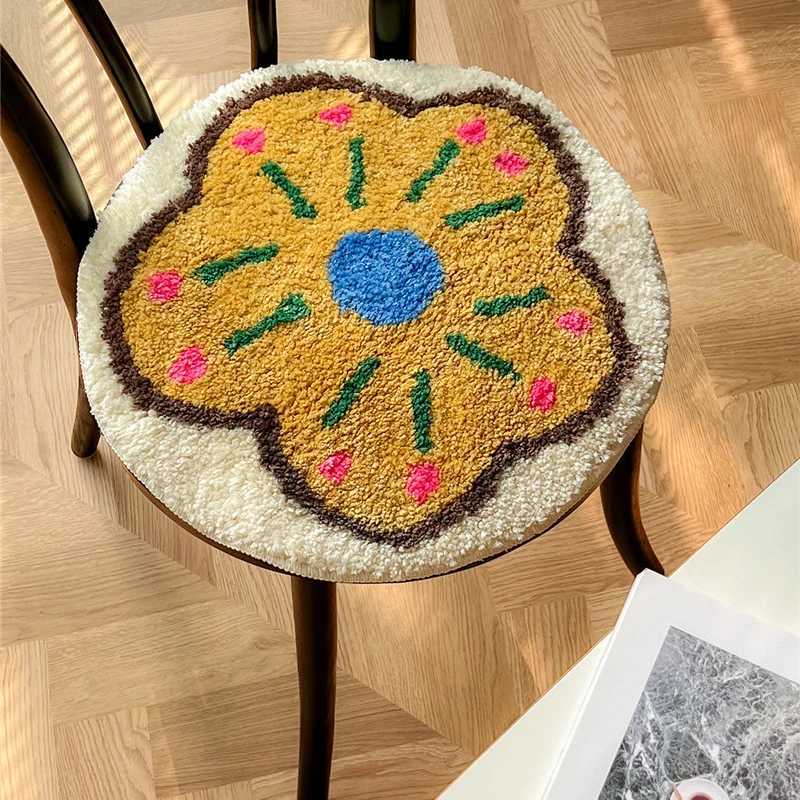 Lovely Tufting Seat Cushion Soft Round Square Floral Coffee Egg Chair Sofa Pad Home Office Warm Decor for Autumn Winter 40x40cm C251121