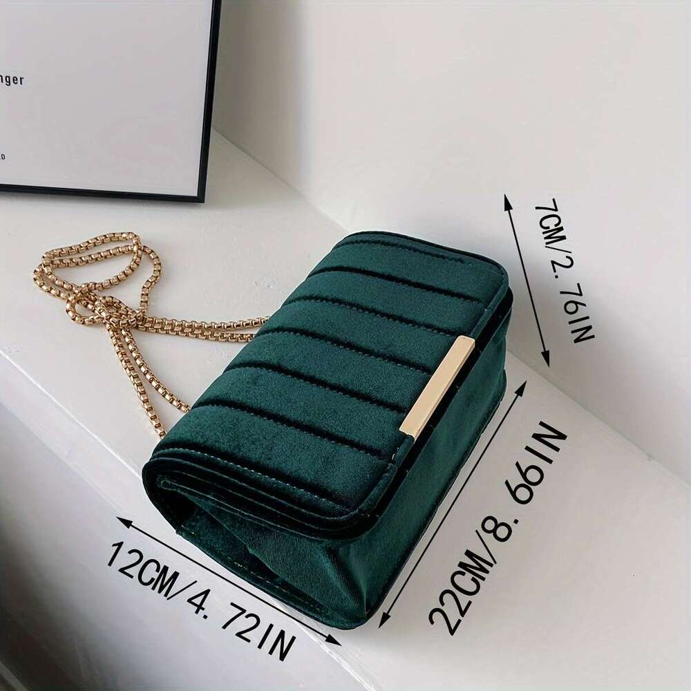 Velvet Fabric Women's Shoulder Middle-aged Fashion Large Capacity Bag