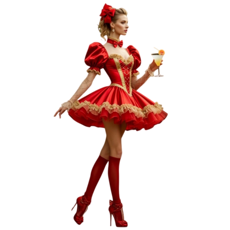 Vintage Victorian Short Cocktail Dresses Red And Gold Ball Gown Mini Birthday Party Wear Appliques Lace Pleats Satin Homecoming Dress