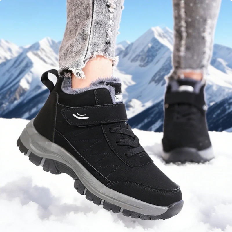 Womens Snow Boots Winter Fleece Thick Anti Slip Wide Last Walking Cotton Shoe FleeceLined Warmth Sneakers for Women 251121