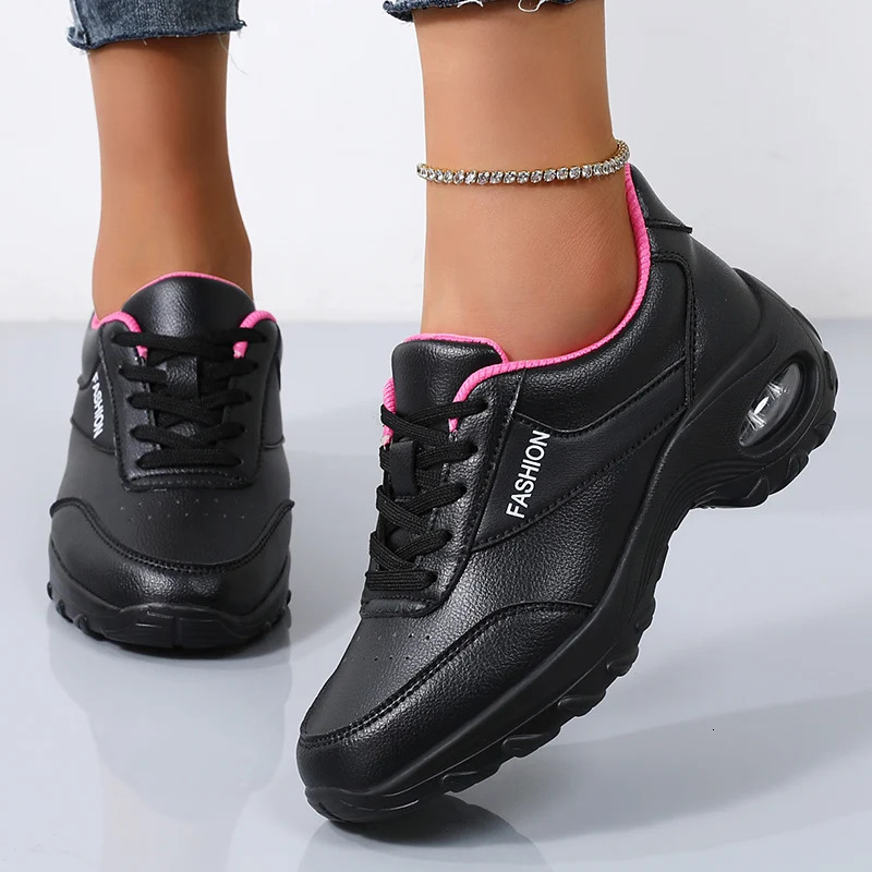 Selling Womens Thick Sole Casual Sneakers Women Fashion Vulcanized Shoes ner Trainers Platform Lace Up Walking 251121