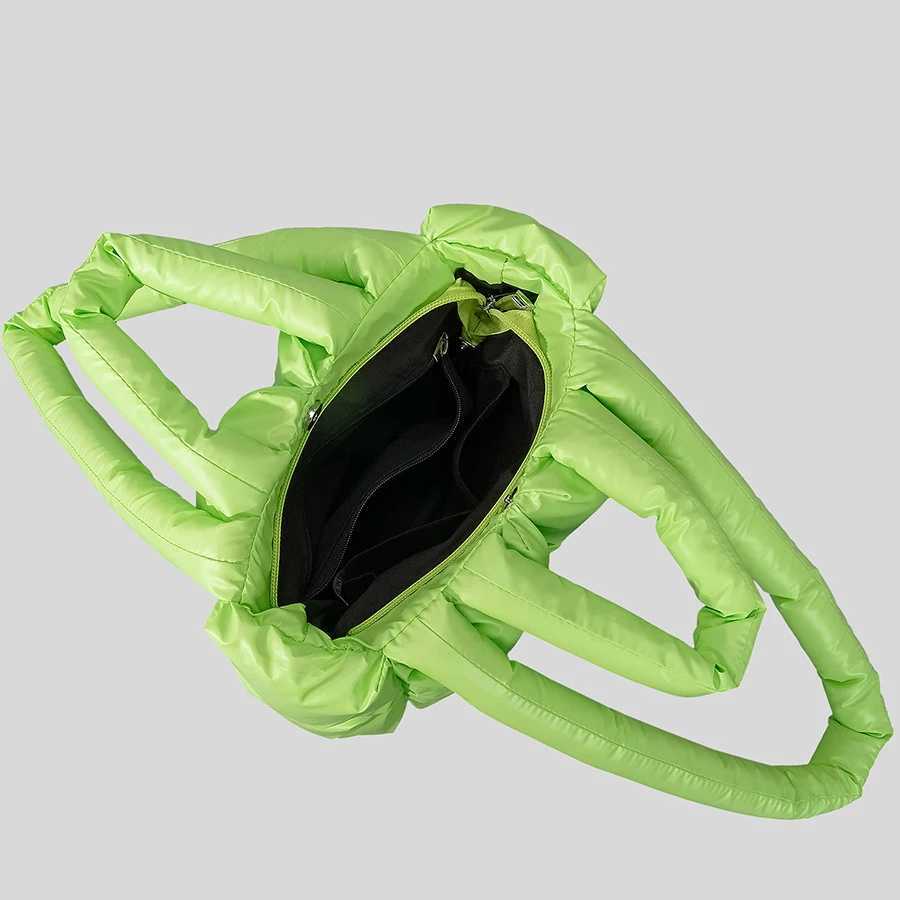 Fi Square Puffer Bag Nyl Padded Wen Handbags Small Tote Quilted Shoder Bags Small Tote Fi Fem Purses 2023 Y251121