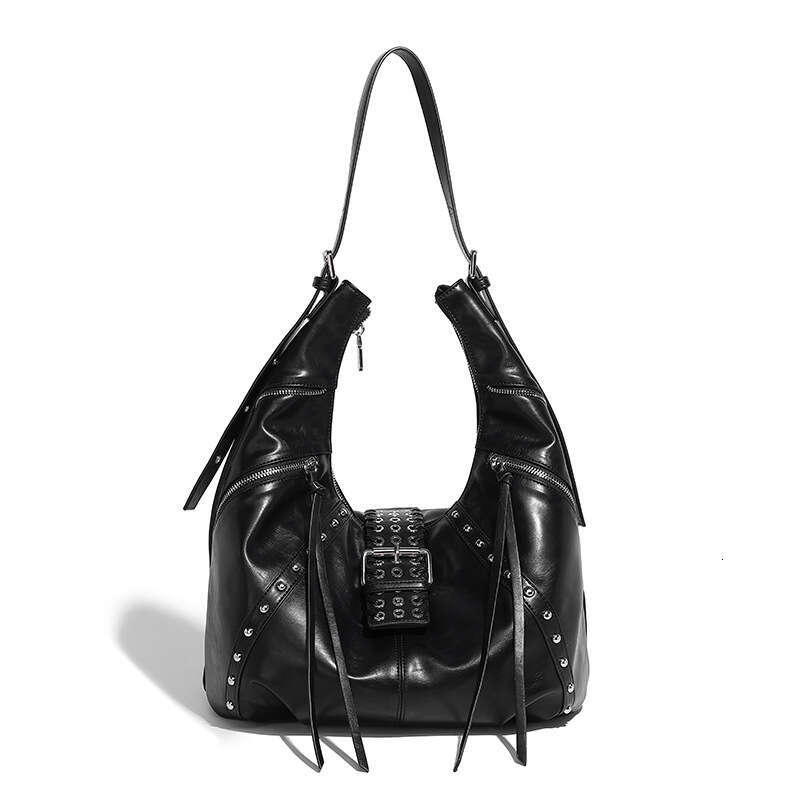 Women's Bags designer New autumn and winter single shoulder tote with rivets, versatile diagonal cross bag, millennium spicy girl armpit bag
