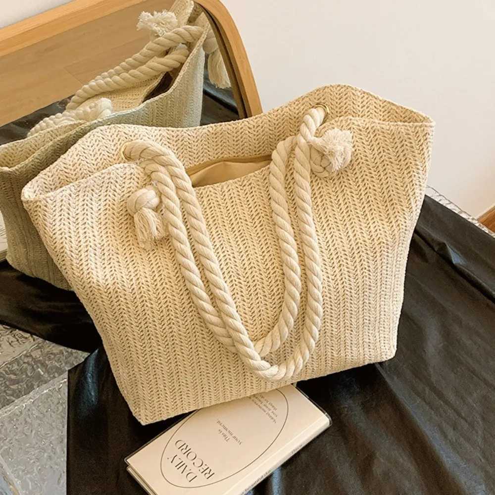 New Shoulder Bag Summer Beach Tote Bag Large Capacity Raffia Boho Shoulder Bag Top-Handle Bags WomenT251121