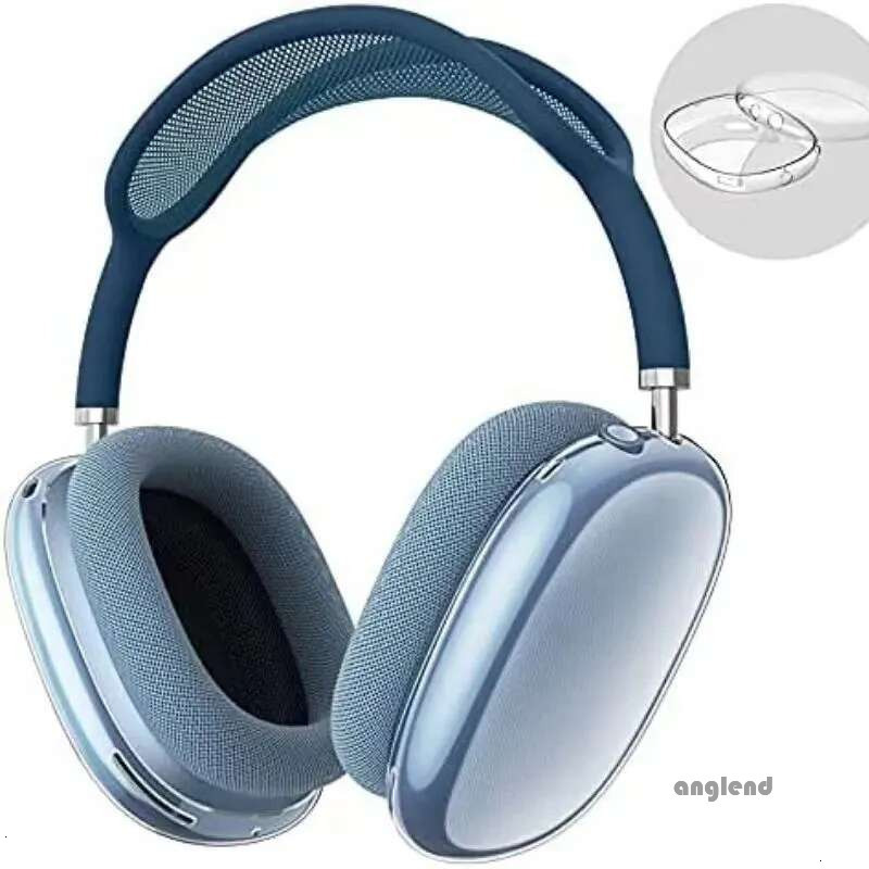 For Apple Airpodspro Max ANC Metal Bluetooth Accessories Transparent TPU Solid Silicone Waterproof Protective Case Headphones Pro 2 Headset Cover Case