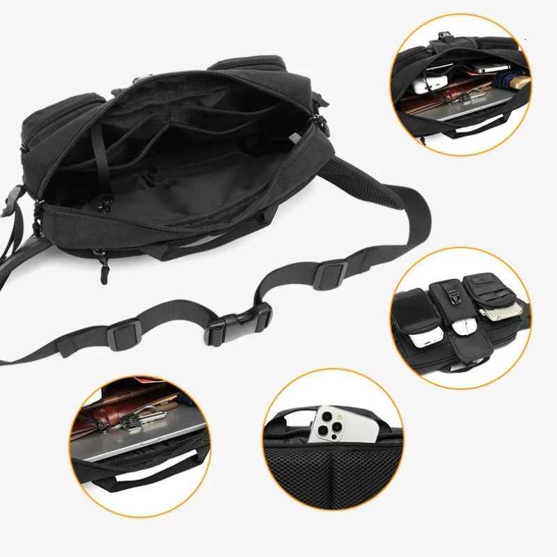 Fashion Mens Tactical Waist Bag Outdoor Hiking Waterproof Crossbody Bag Sports Mtifunctial Large Capacity Waist Bag Messenger Bag Y251121