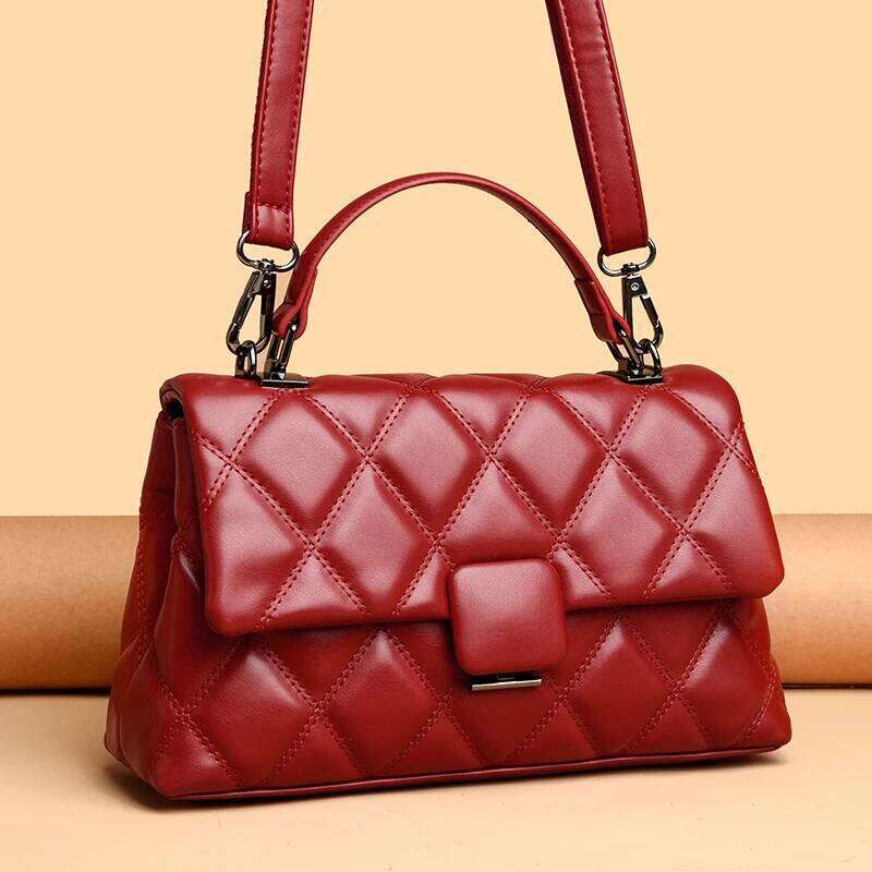 Hot Selling Fashionable Women Handbag Retro Trendy Shoulder Bag High Quality Soft Leather Women's Square Bags Famous Designer Bags Free Labubu Pe