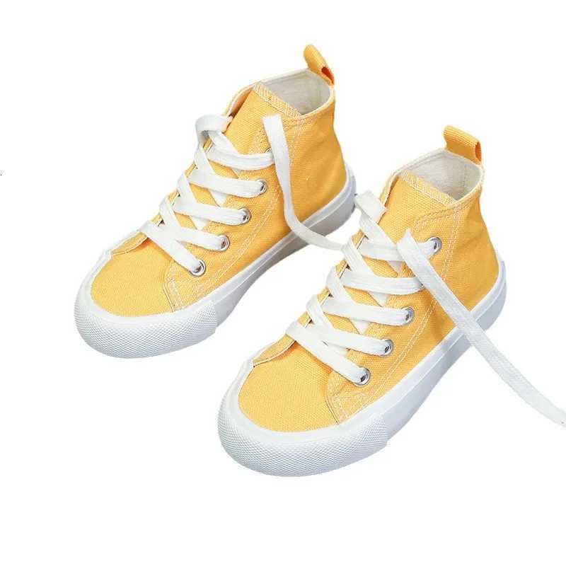 Children Spring Autumn Fashion Canvas Shoes Boy Simple Solid Color Front Lacing Shoes Girls Low Top Soft Soled Kids Cloth ShoesW251121