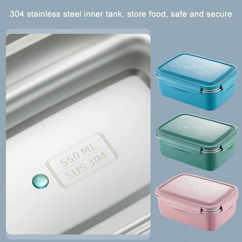 Lunch Boxes Stainless Steel Childrens Lunch Box with Compartments Bento Boxes Adults Metal Breakfast Box Nursery School B03EM251121
