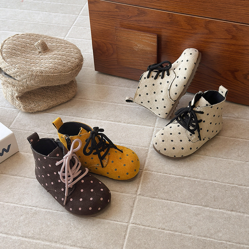 Luminous Shoes Spring and Autumn New Korean Fashion Trendy Shoes Round Head British Martin Soft soled Short Boots Casual Children's Shoes