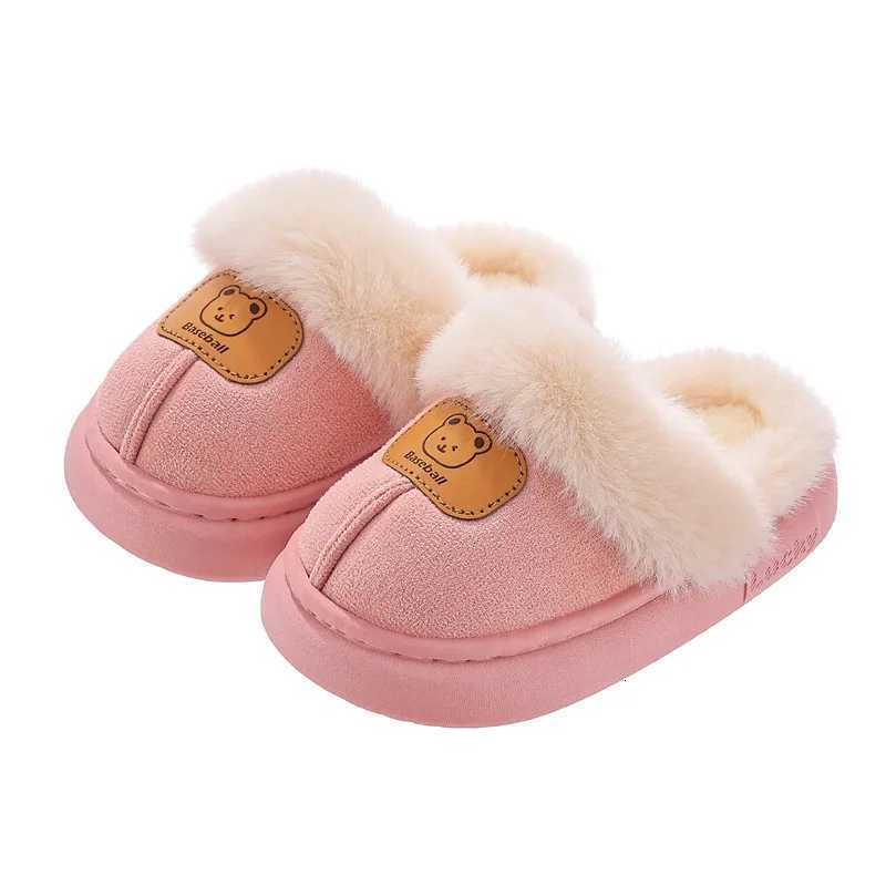 Children Winter Fashion Cotton Shoes Cartoon Soft Soled Warm Non-slip Girls Home Outdoor Boys Thick-soled Wool Cotton ShoesW251121