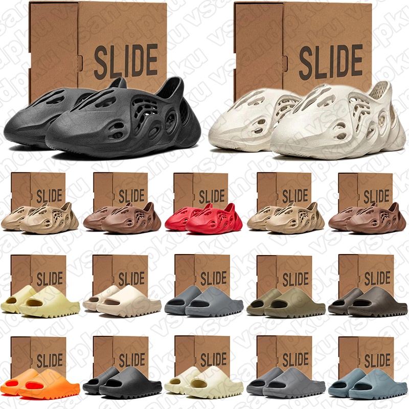With box free shipping designer slides men women slippers for mens womens stylish shoes black White sliders summer beach slipper outdoor shoe flip flops sandals