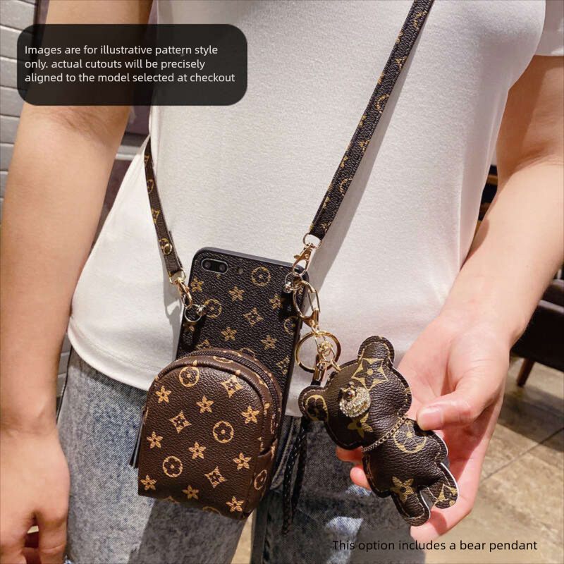 Trendy Brand Compatible Apple 15 Phone Case 13 Luxurious Small Flower Iphone 11 Crossbody Strap 12 Pro Max Zero ddmyLucky