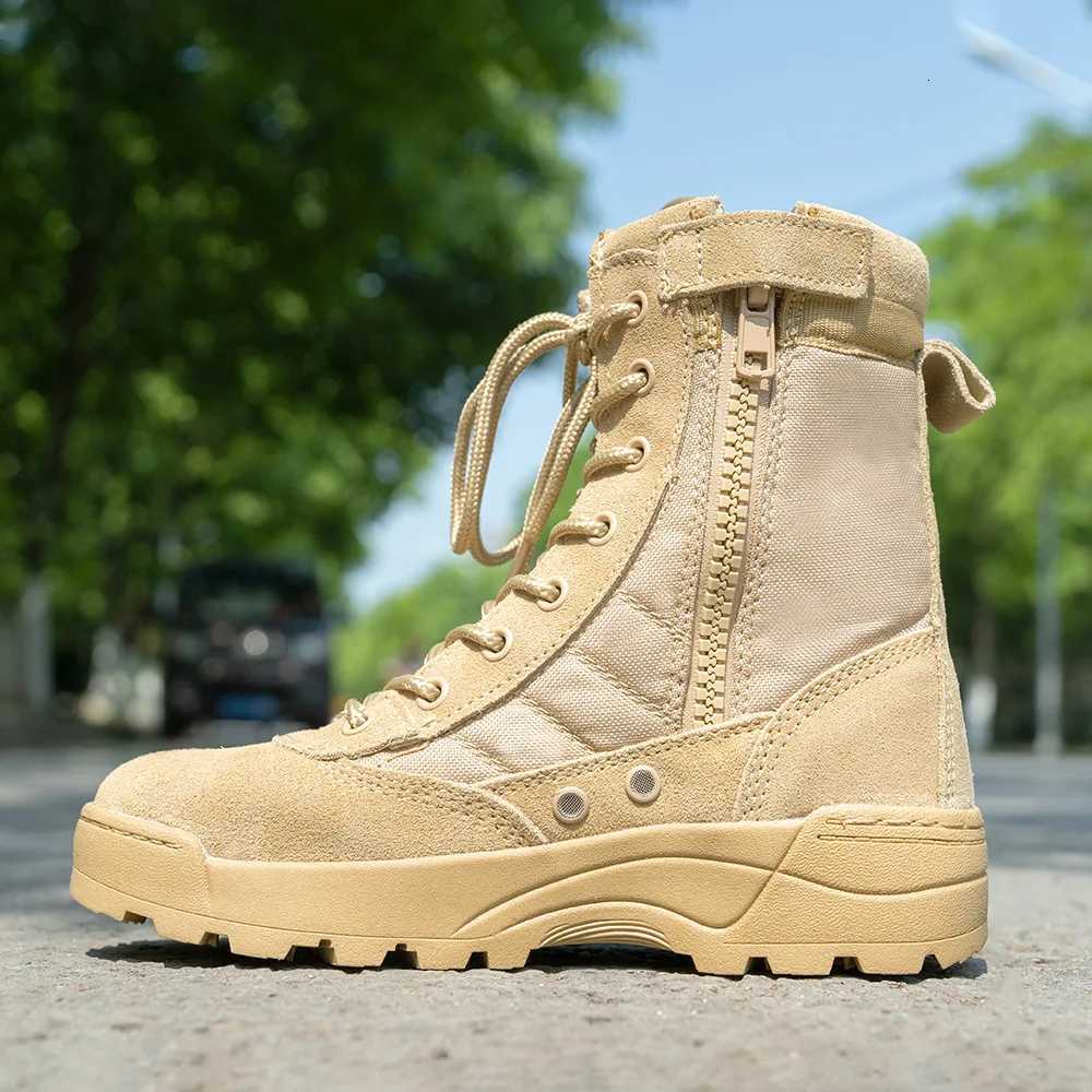 Children Military Tactical Boots Outdoor Hiking Sports Shoes Kids Adults Summer Camp Army Training Combat Boots 27-46 Plus SizeW251121