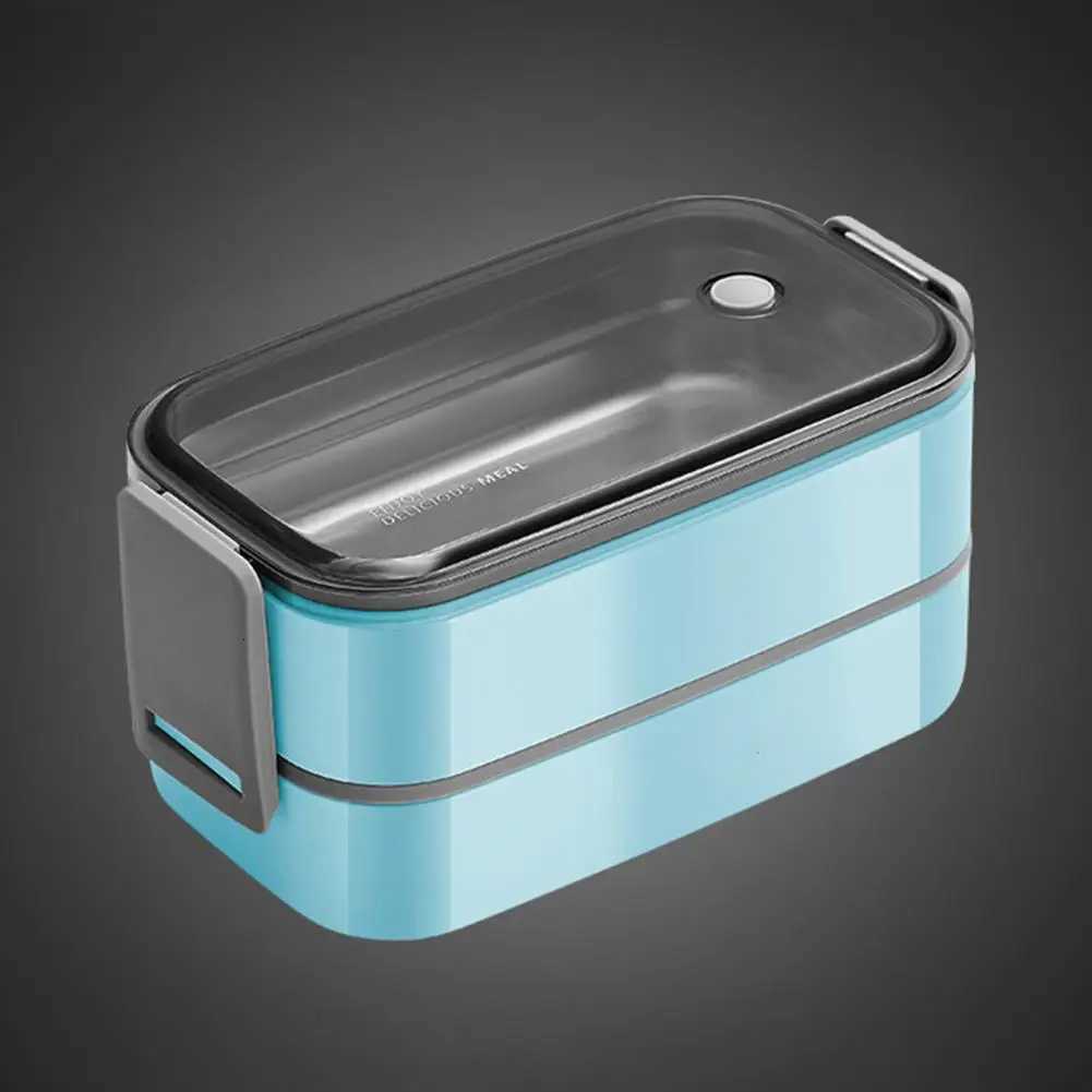 304 Stainless Steel Insulated Lunch Box Portable Microwave Food Containers for Workers Student Picnic White Bento Box 1/2 LaM251121