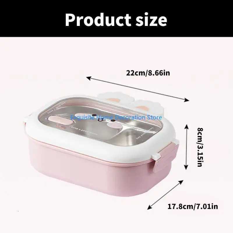 L5BF Child Friendly Lunch box with Rabbit User Friendly Stainless Steel Rabbit Lunch box for Children Practical HoldersM251121