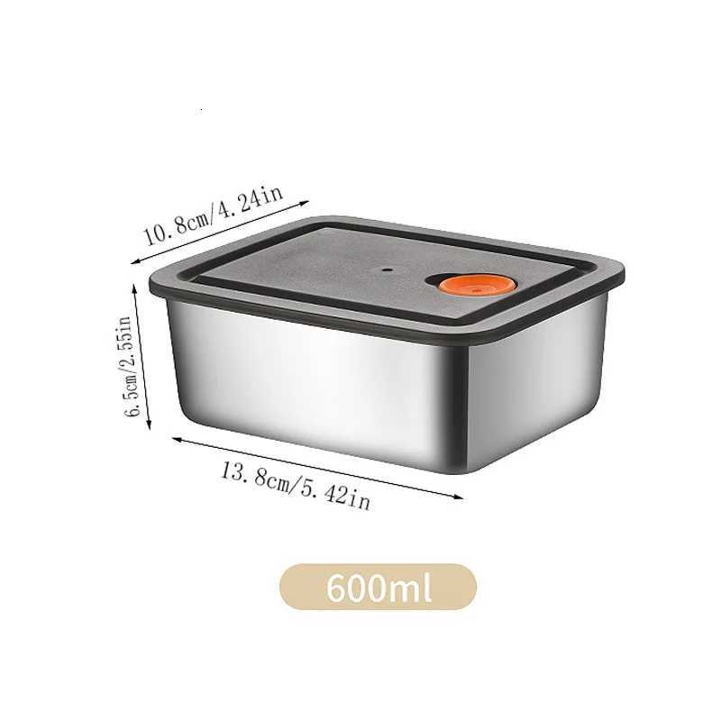 High Quality Stainless Steel Camping Lunch Box Sealed Leak-proof Bento Box Refrigerator Microwave Freezer Storage BoxM251121