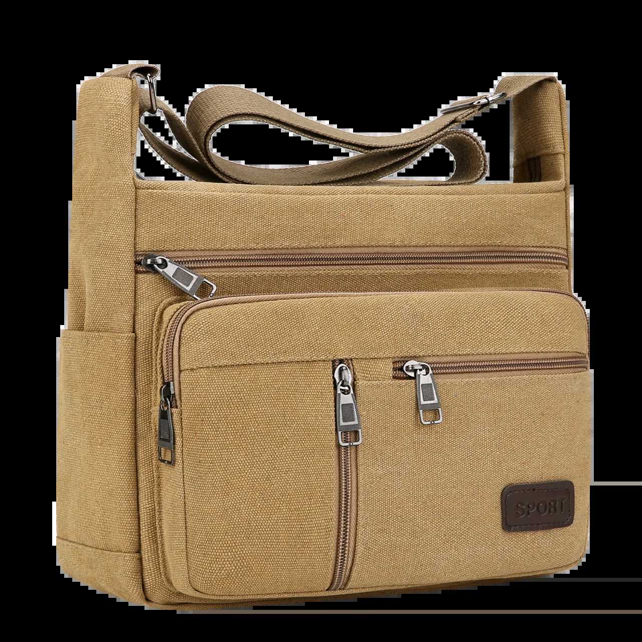 Canvas Shoulder Bag Bottle Men Women Casual Simple Fashion Retro Crossbody Cross Square Multi LayeredT251121
