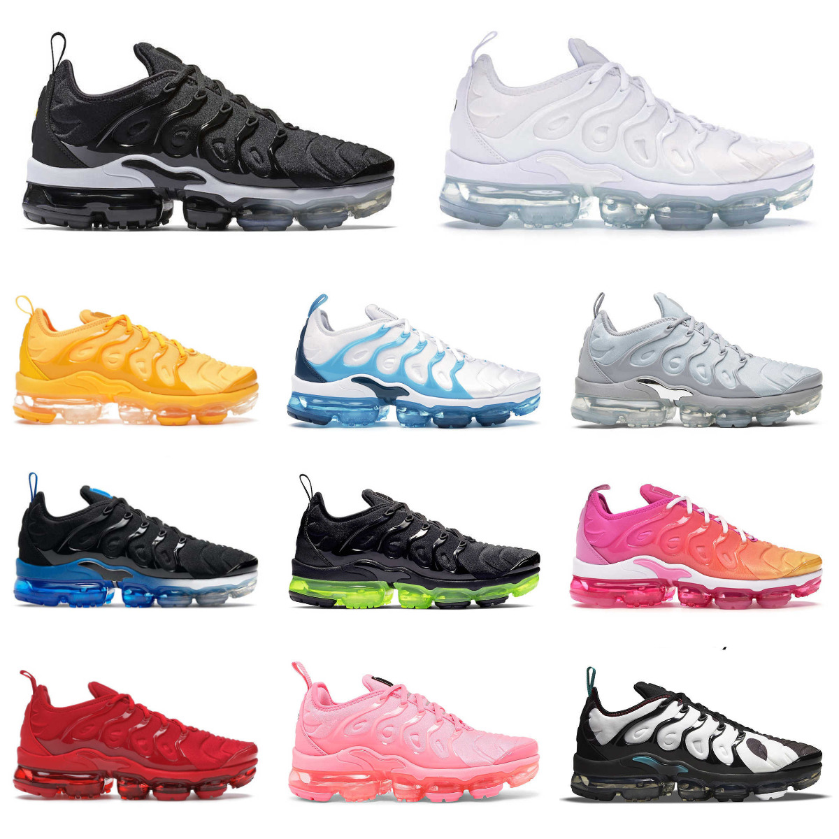 Designer Plus Tn Vapormmaxs Sports Shoes Trainers Men Women Triple White All Black Tns Requin Royal Griffey Reflective Wolf Grey Blue Outdoor Brand Jogging Sneakers