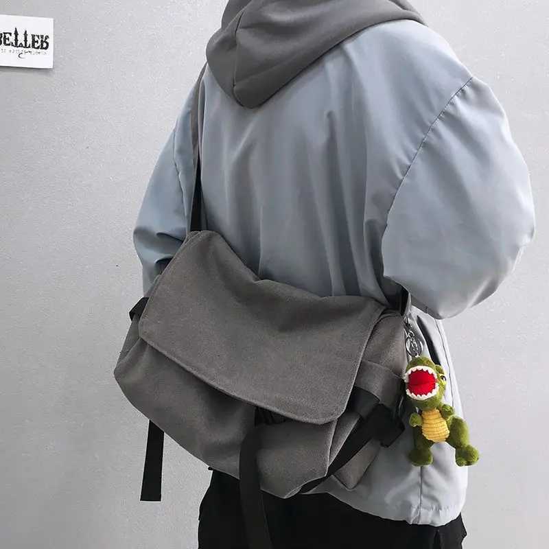 Fashion Korean Versi Minimalist Crossbody Bag Ins Trendy Canvas Bag Large Capacity Fiable Shoder Bag Purses and Handbags Y251121
