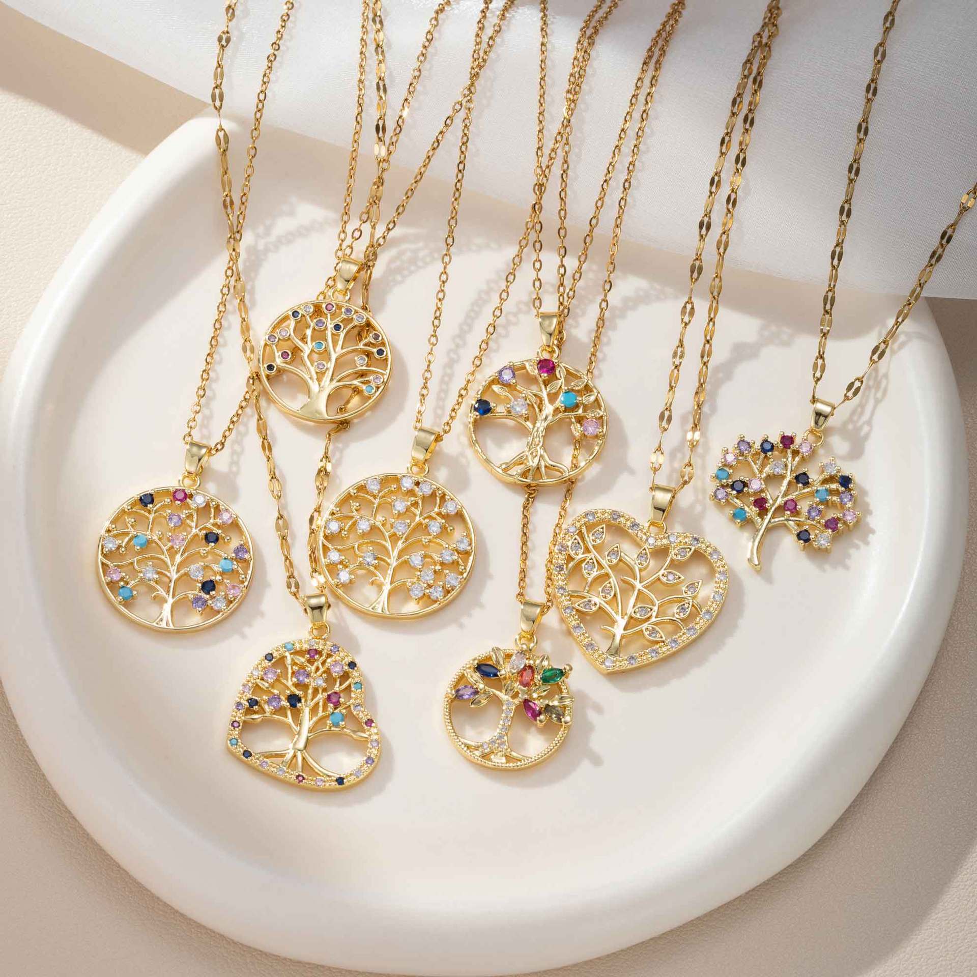 Tree of Life Fashionable Unique and Trendy moissanite chain designer necklace designer necklace for woman diamond chain luxury jewelry women mens neck - view 8