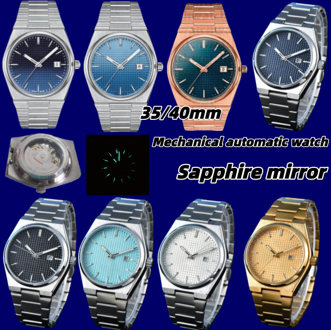 Top Men's/Women's Watch Three Pin Fully Automatic Mechanical Sports Watch 40/35mm/Steel Strap Men's Fashion Designer PRX Luxury Watch