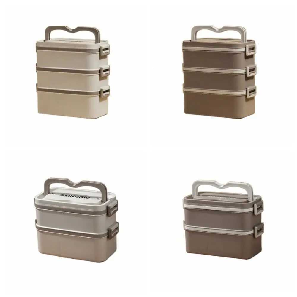2/3 Layers Stainless Steel Lunch Box SUS304 Insulated Multi Layer Lunch Box Stackable Large CapacityM251121