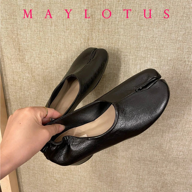 ner Tabi Shoes ninja 5cm heel Soft Bottom Loafers Microfiber Comfy Flats Brief Ladies Moccasins Ninja 251121