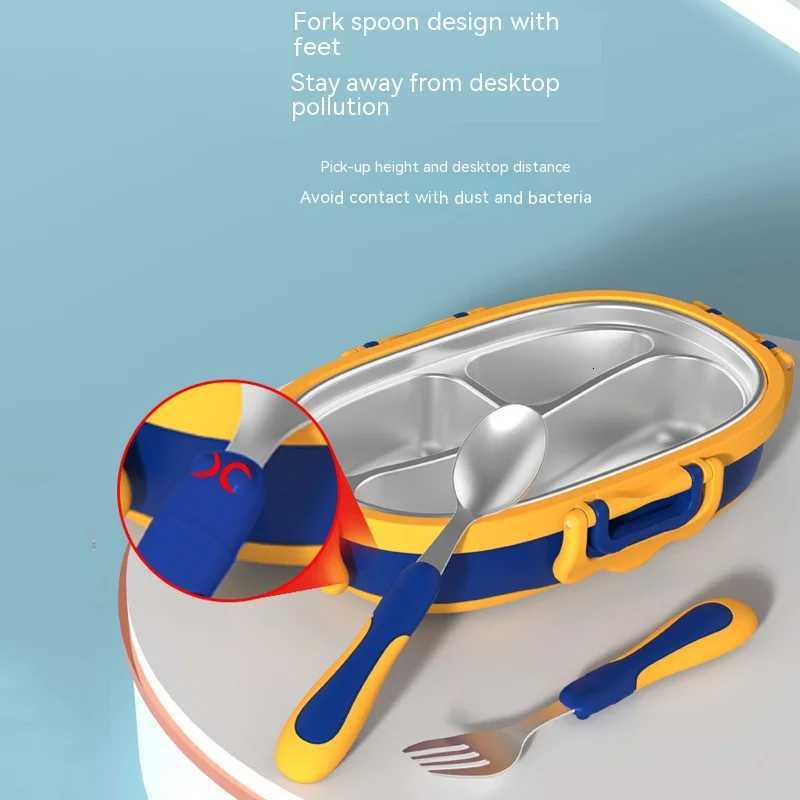 Thermos Bowl 304 Stainless Steel Cartoon Tableware Childrens Lunch Box Portable Food Bowl and Spoon Set Lunch Bag for FoodM251121