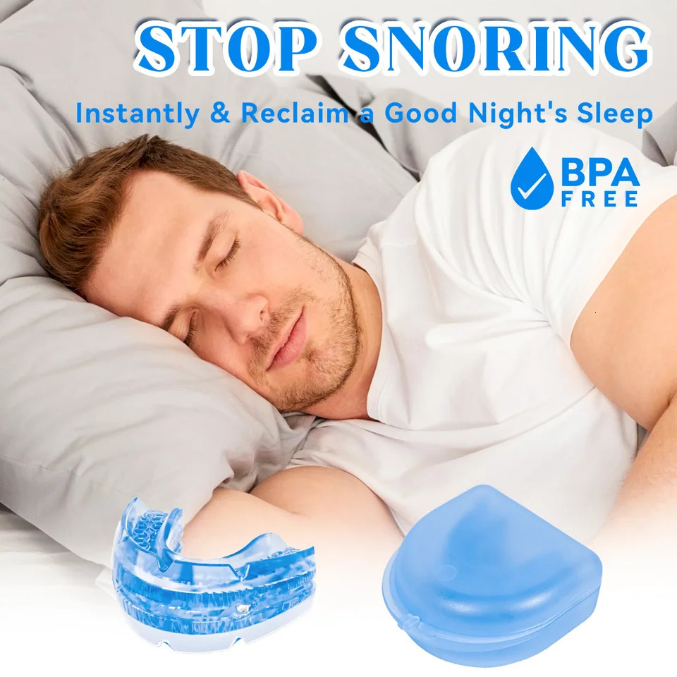 Anti Snore Bruxism Mouth Guard Stop Snoring Mouthpiece Teeth Bruxism Sleeping Aid Apnea Devices Night Anti-Snoring Mouth Guard 250421