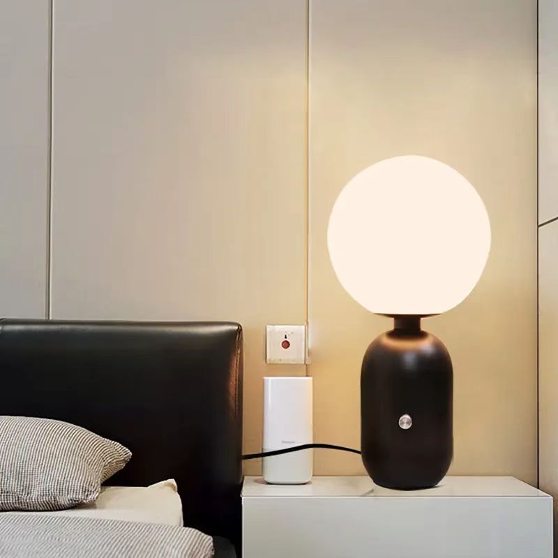 Elegant Glass Ball Bedside Table Lamp for Modern Interiors Versatile Design