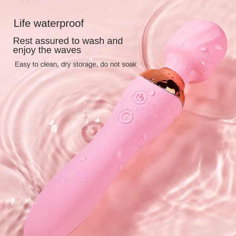 New Female AV Stick Vibrator Dildo with Charging Heating Features Double Shock Massage Stick Adult Sex Supplies
