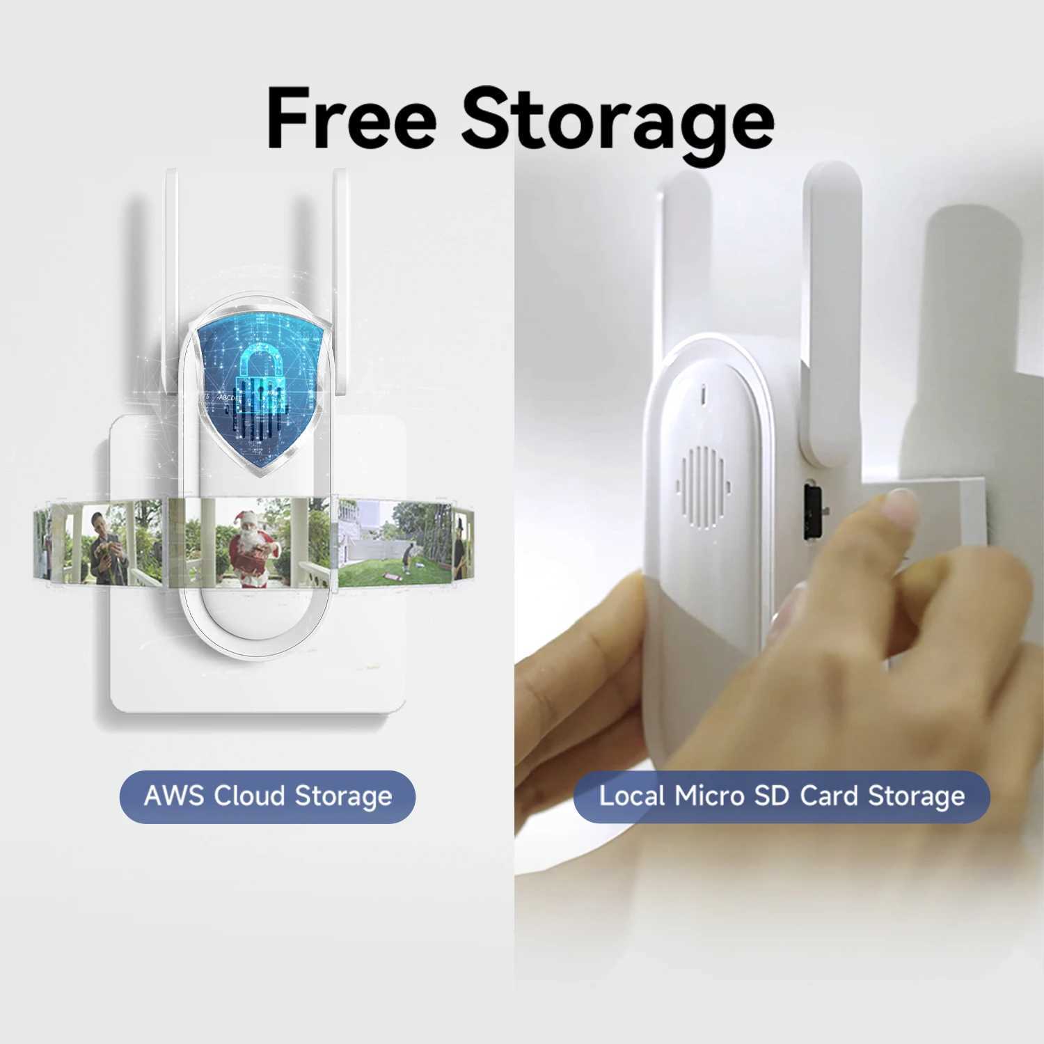 IMILAB Smart Home Video Doorbell Camera WiFi 2.5K Security Protection Human Detection Local Storag Instant Alarm 5200mAh X250421